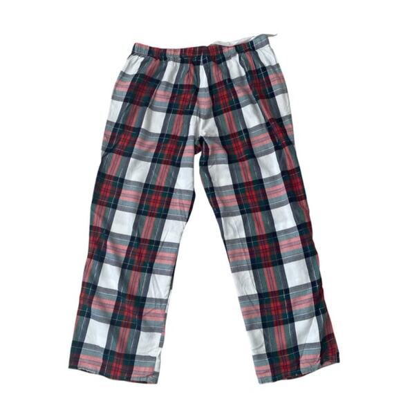 Victoria's Secret Red, Green and white Plaid PJ Pants - Size Large Short - Picture 2 of 4